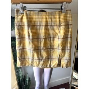 00 wild fable yellow plaid mini skirt